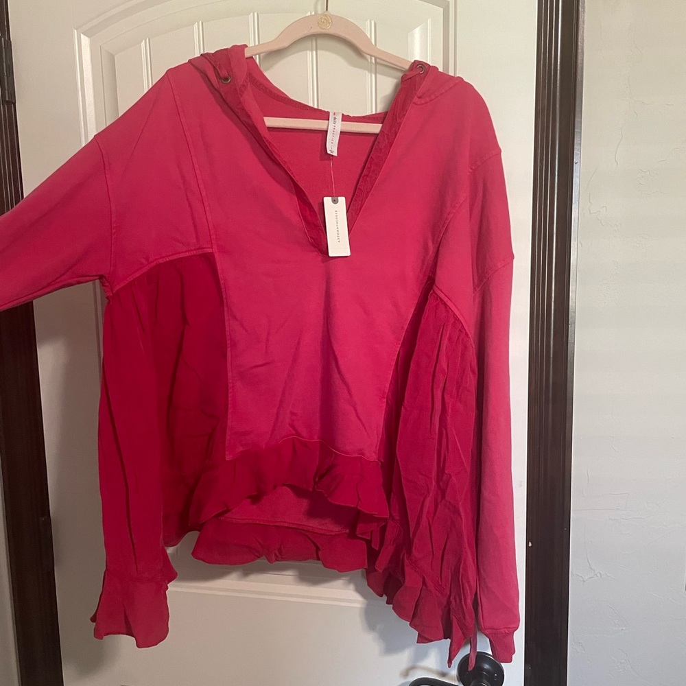 Women's Red Hoodie Sweater